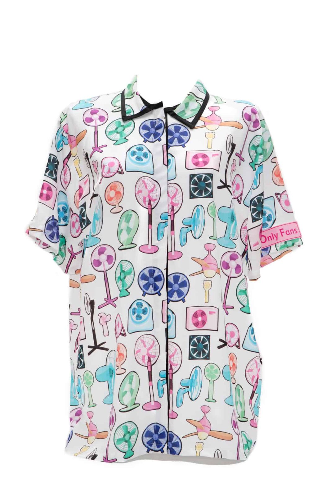 Πουκαμίσα σατέν print fans .