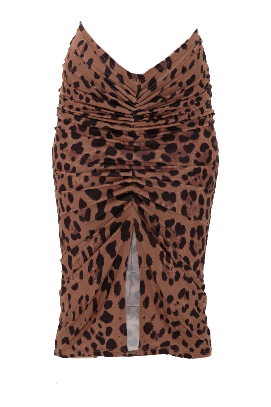 Φούστα midi ελαστική leopard print .