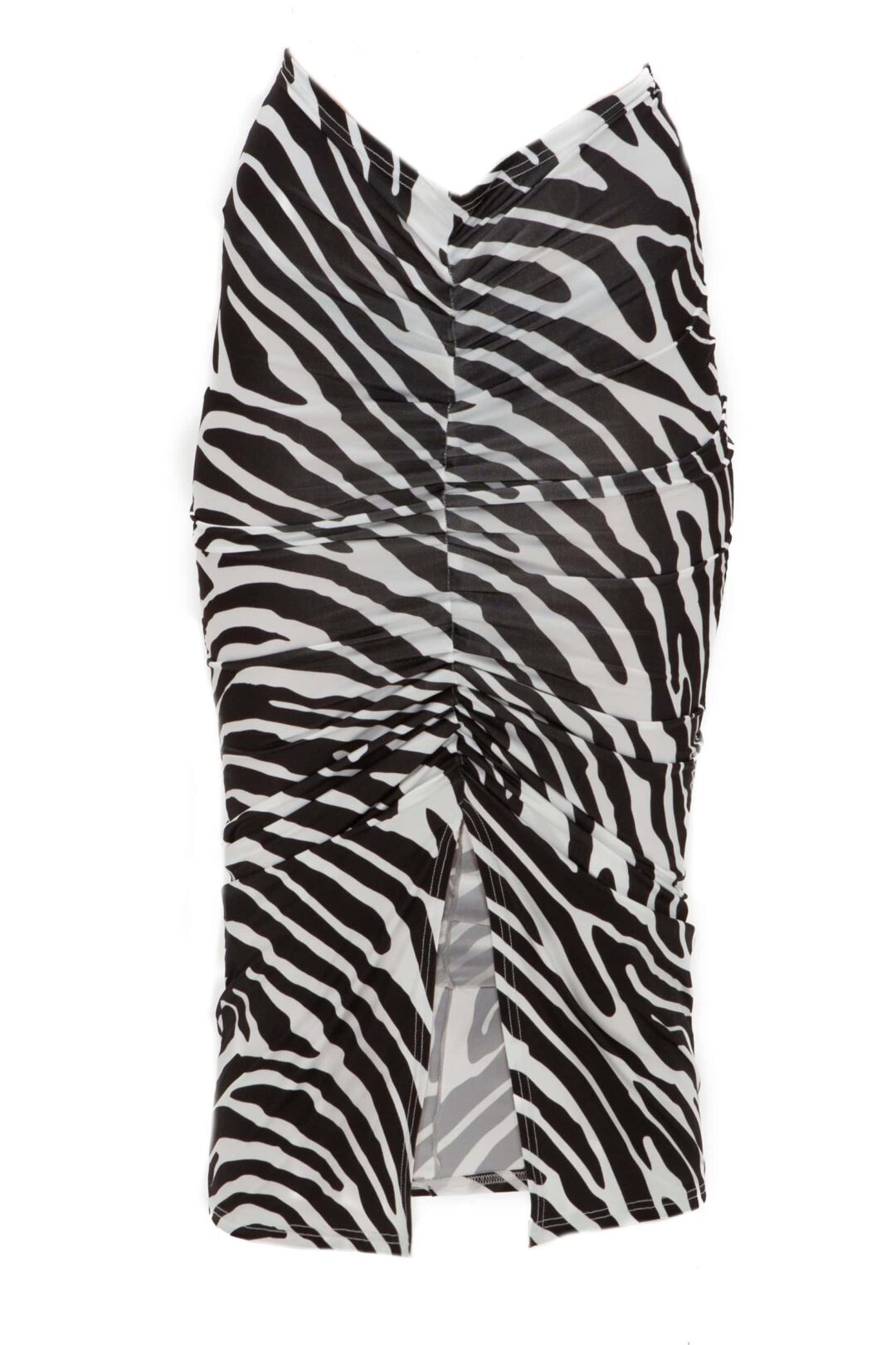 Φούστα midi ελαστική zebra print .