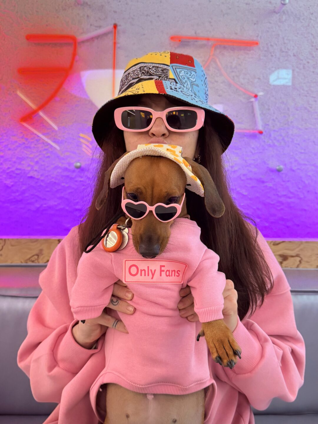 Pink hoodie ”fans” DOG